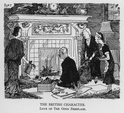 The British character; love of the open fireplace by Pont