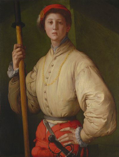 Portrait of a Halberdier Francesco Guardi, 1528-1530 by Jacopo Pontormo