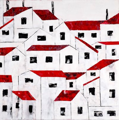 Charming Red Roof Village by Poonam Choudhary