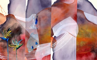 Tropical Abstract Bloom by Poonam Choudhary