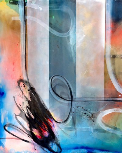 Vibrant Abstract Flow by Poonam Choudhary