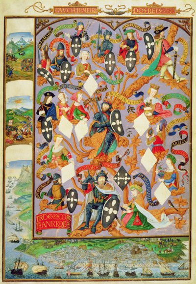 Genealogical tree of Alfonso I by Portuguese School
