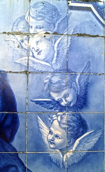 Decorative panel depicting cherubim, Lamego, Portugal. 1738 by Portuguese School