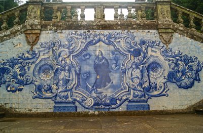 Decorative Panel Showing the Virgin Mary Crushing the Serpent, Lamego, Portugal by Portuguese School