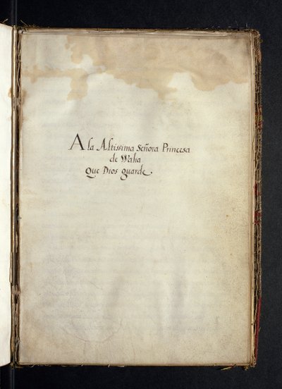 Dedication to Infanta Maria of Spain, from a history of the peregrinations of the Syon Nuns, compiled in Lisbon in the early 17th century by Portuguese School