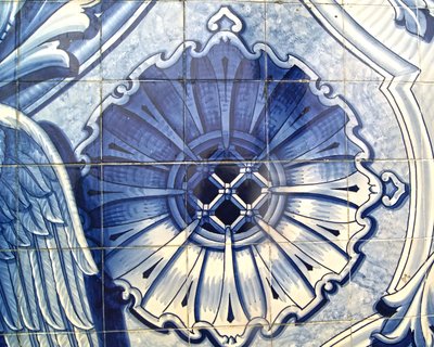 Detail of a Decorative Panel Depicting the Annunciation, Lamego, Portugal. 1738 by Portuguese School