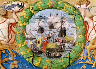 Festival of the Portuguese Fleet, illustration from Lettura Nova by Alem Douro, 1513 by Portuguese School