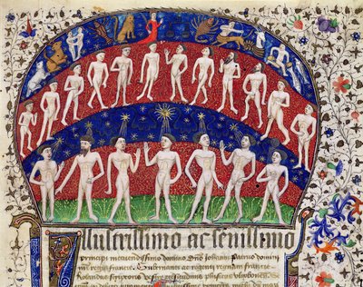 Signs of the Zodiac and a Group of Men, from 