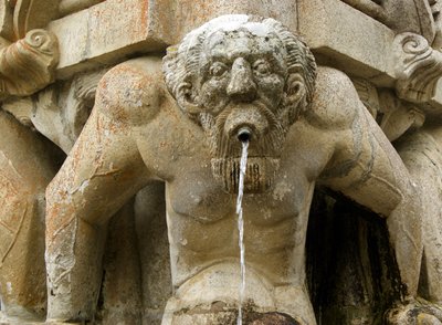 Mythical Atlas at the Base of an Obelisk, Lamego, Portugal. 1738 by Portuguese School