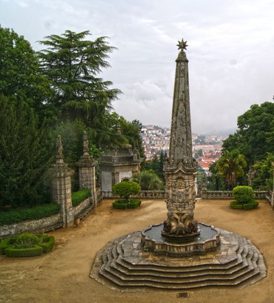 Santuário de Nossa Senhora dos Remédios obelisk, Lamego, Portugal. 1738 by Portuguese School