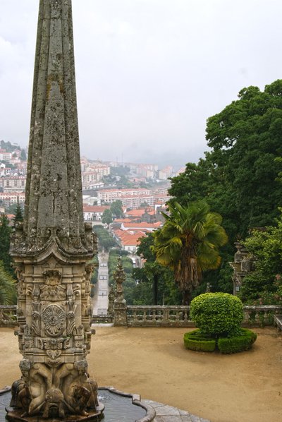 Sanctuary of Our Lady of Remedies obelisk, Lamego, Portugal. 1738 by Portuguese School