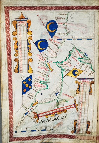 Scale: [ca. 1:14 500 000]. Additional Places: Persian Gulf, Gulf of Oman., c.1550-60 by Portuguese School