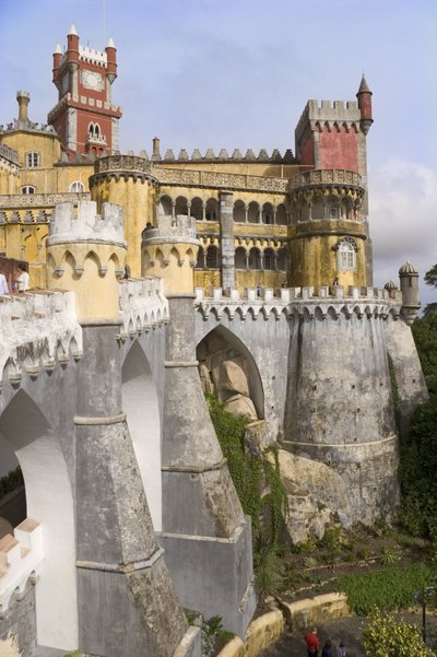 View of the palace and exterior walls by Portuguese School