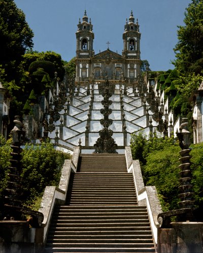 View of the Sanctuary of Bom Jesus do Monte by Portuguese School