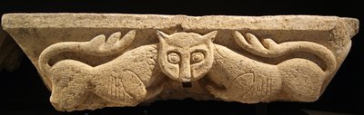 Zoomorphic Capital from one of the original columns by Portuguese School