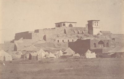 A Persian Citadel in the Environs of Sultaniye by Possibly by Luigi Pesce.