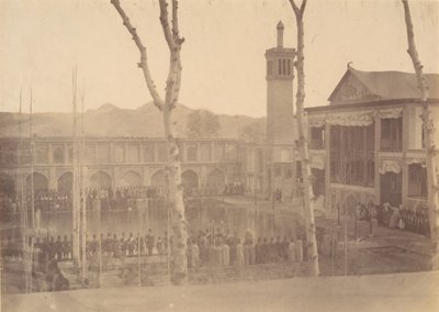 Palace of the Shah, Paying Respects to the Shah, Fete de Salam, Teheran, Iran by Possibly by Luigi Pesce.