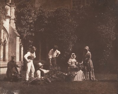 The Fruit Sellers, ca. 1845 by Possibly by William Henry Fox Talbot.