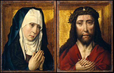 The Mourning Virgin, The Man of Sorrows by Posthumous Workshop Copy after Dieric Bouts