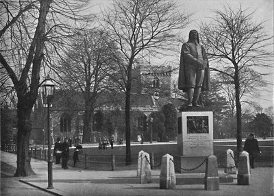 Bedford: St. Peters Church and the Bunyan Statue by Poulton and Co