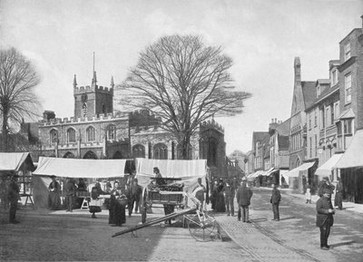 Market-Place, Huntingdon, c1896 by Poulton and Co