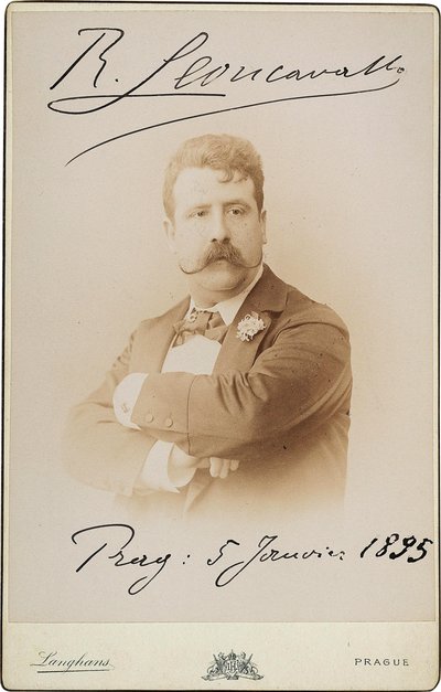 Ruggiero Leoncavallo, 1895 by Prague . Photo studio Jan F.