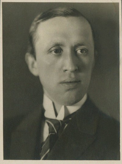 Portrait of Karel Capek by Prague . Photo studio Vanek