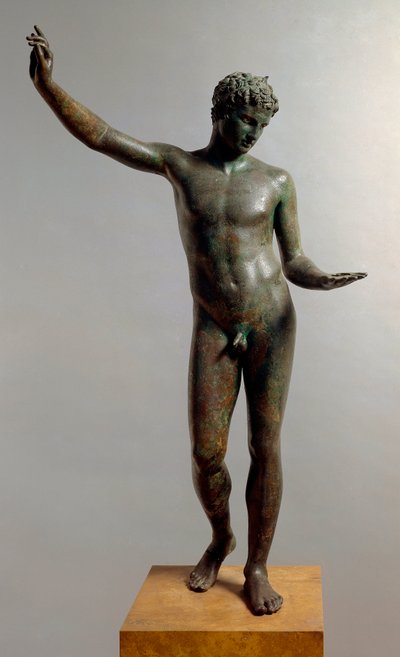 Greek Art: bronze statue of the young man of Marathon by Praxiteles