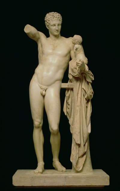 Statue of Hermes and the Infant Dionysus by Praxiteles