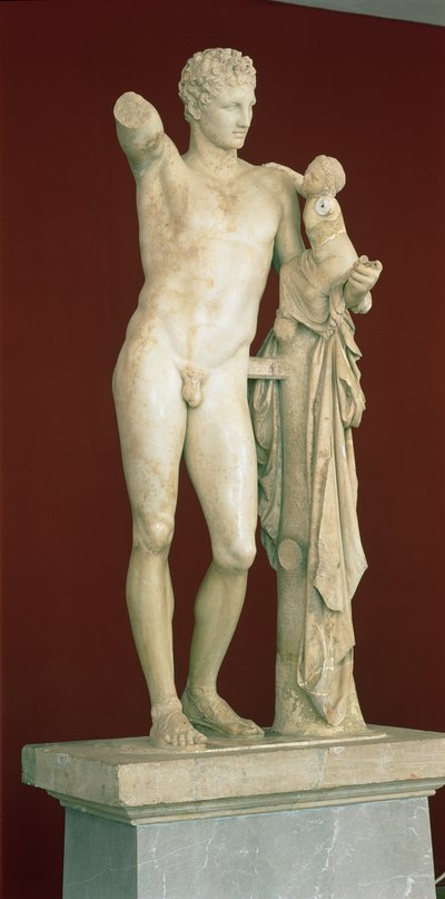 Statue of Hermes and the Infant Dionysus by Praxiteles