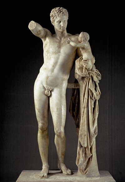 Greek Art: Hermes and Dionysus child by Praxiteles