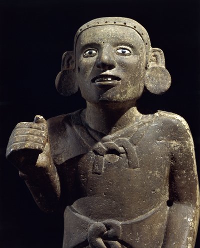 Sculpture of an Aztec Priest by Pre Columbian