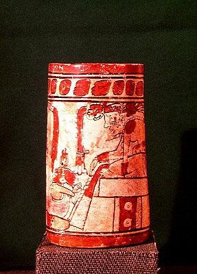 Cylindrical Vase, Mayan by Pre Columbian Pre Columbian