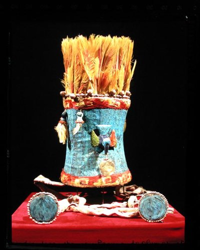 Feathered Headdress and Earrings, from Chancay, Peru by Pre Columbian Pre Columbian