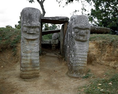 Megalithic Sculpture of Zoomorphic Caryatids by Pre Columbian Pre Columbian