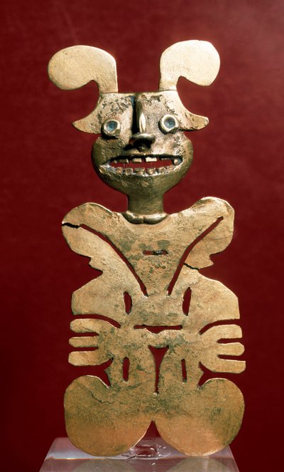 Anthropomorphic Statuette in Gold by Pre Columbian Pre Columbian