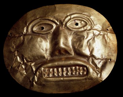 Pre-Columbian art, Calima culture: funeral gold mask by Pre Columbian Pre Columbian