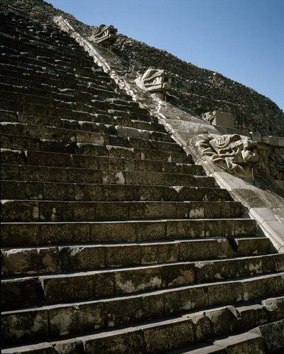 Stairs of the Temple of the Feathered Serpent by Pre Columbian Pre Columbian