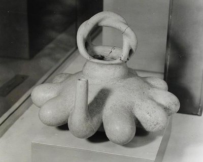 Vase decorated with ten nipple forms, Huastecan by Pre Columbian Pre Columbian