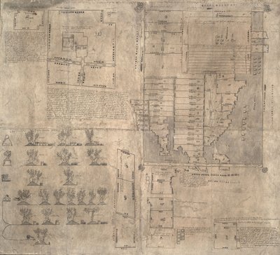 Aztec Oztoticpac Map by Pre Columbian art