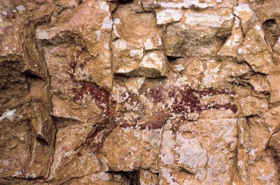 A Running Goat, Mesolithic Period, Spain, Remigia Cave, Barranco de la Gasulla, Ares del Maestre by Prehistoric Prehistoric