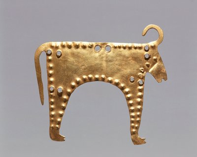 Gold leaf with animal figures from Varna by Prehistoric Prehistoric