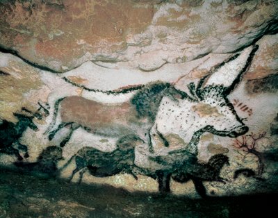 Bull, with Deer and Horse, Upper Paleolithic, from the Cave of Lascaux, France, c.17,000-15,000 BC by Prehistoric Prehistoric
