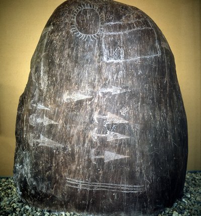 Civilization of the Camunni. Bagnolo stele type 1 a by Prehistoric Prehistoric