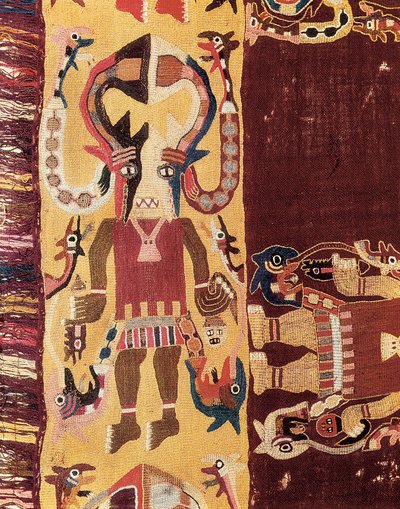 Pre-Columbian civilization: ceremonial officiant wearing a mask by Prehistoric Prehistoric