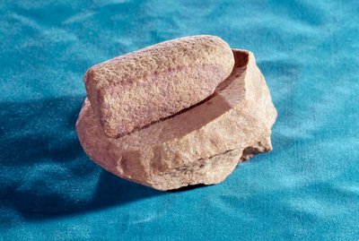 Prehistory: Grinding Stone for Salt Grinding by Prehistoric Prehistoric