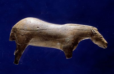 Sculpture of Horse in Ivory Mammoth from the Cave of Espelugues by Prehistoric Prehistoric