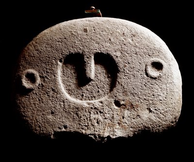 Prehistoric art: Iron Age sculpture from the site of Lunigiana near La Spezia, Italy. 1100-800 BC. La Spezia, Museo Comunale della Civilta Lunigiana by Prehistoric Prehistoric