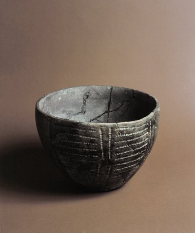 Ceramic Vase Engraved with Neolithic Decorations from the Caverna Delle Arene in Candide (Liguria). Pegli, Museo Villa Pallavicini by Prehistoric Prehistoric