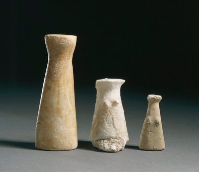 Prehistory: Feminine Idols from the Site of Los Millares (Almeria). Spain. Madrid, Museo Archeologico Nazionale by Prehistoric Prehistoric